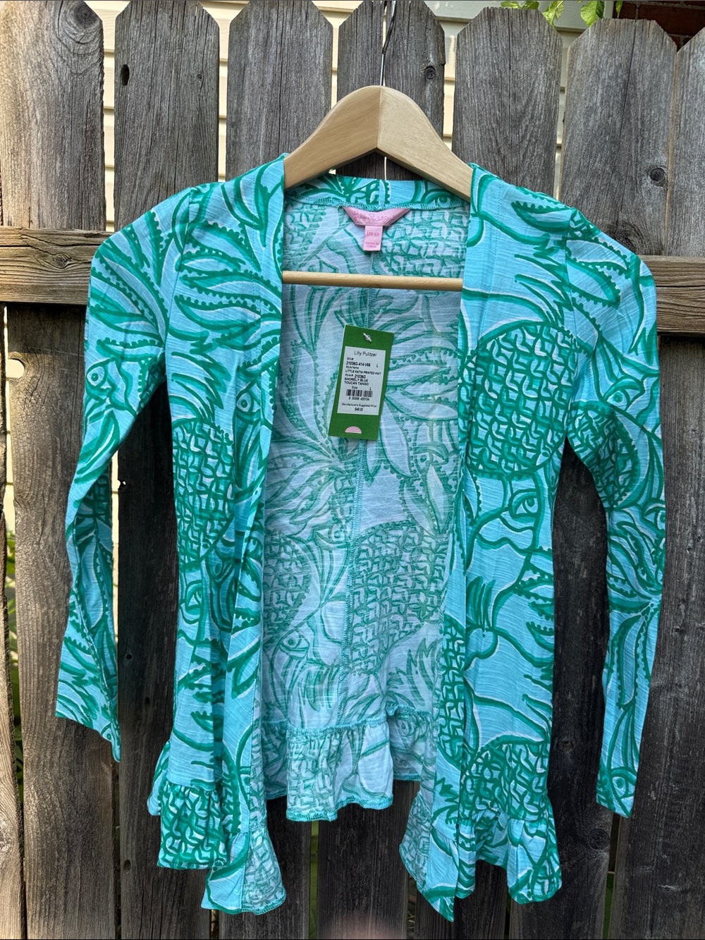 Lilly Pulitzer Little Katia Cardigan Toucan Tango Shorely Blue NWT